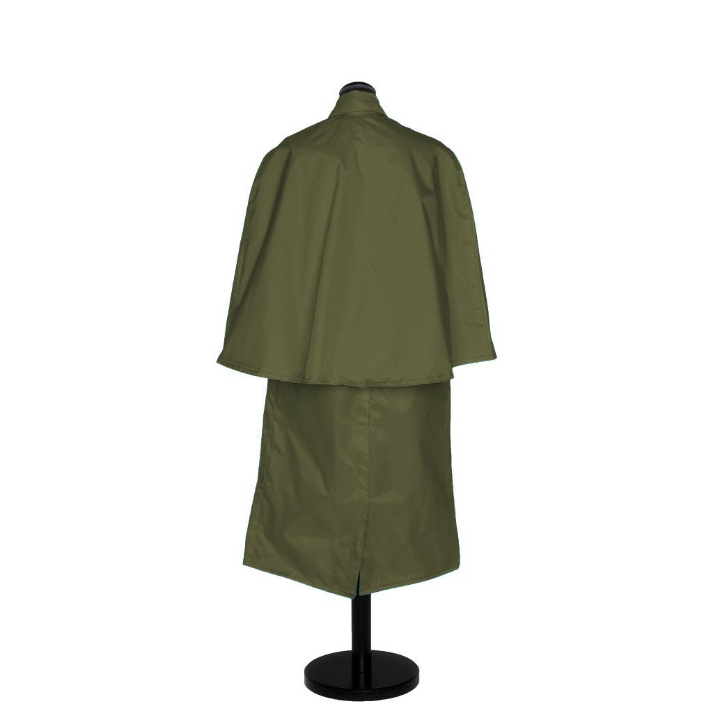 Olive Raincape back view