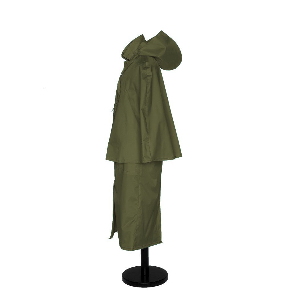Olive Raincape side view