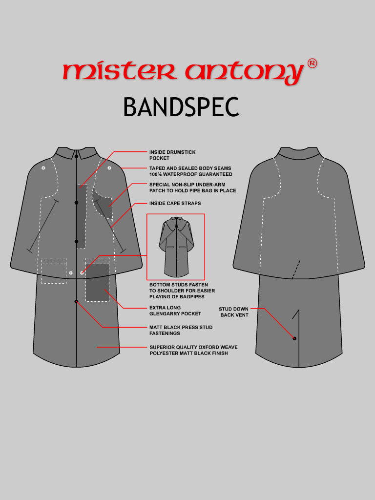Bandspec Raincape — cape with carrying pouch
