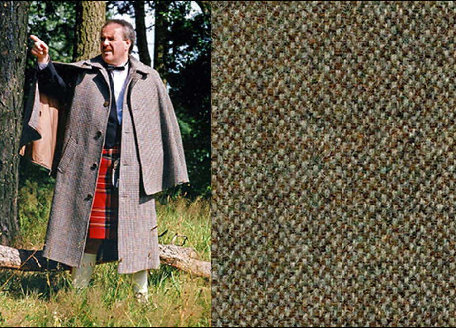 Tweed Inverness Cape camel green