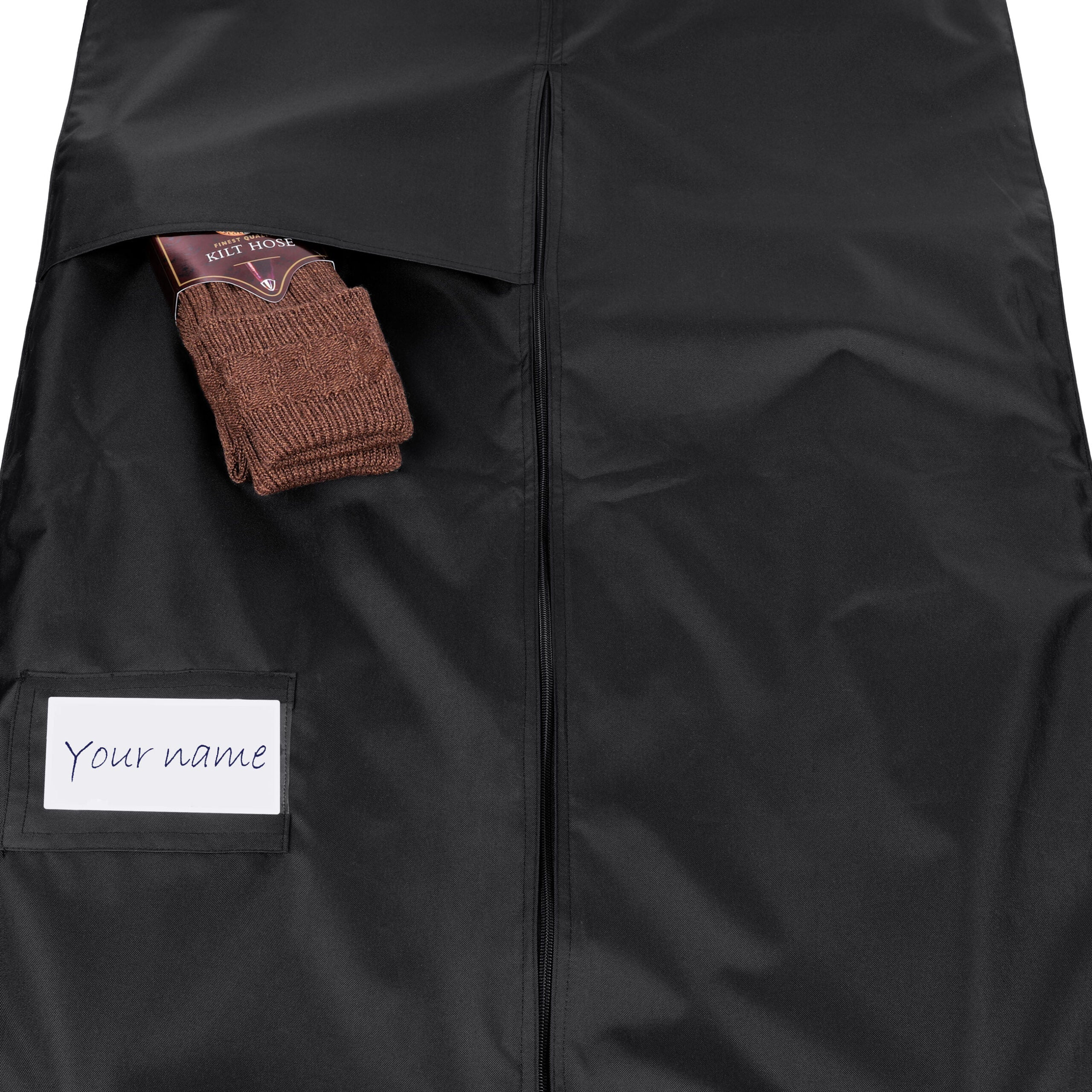 Mr Antony kilt outfit rain cover in use