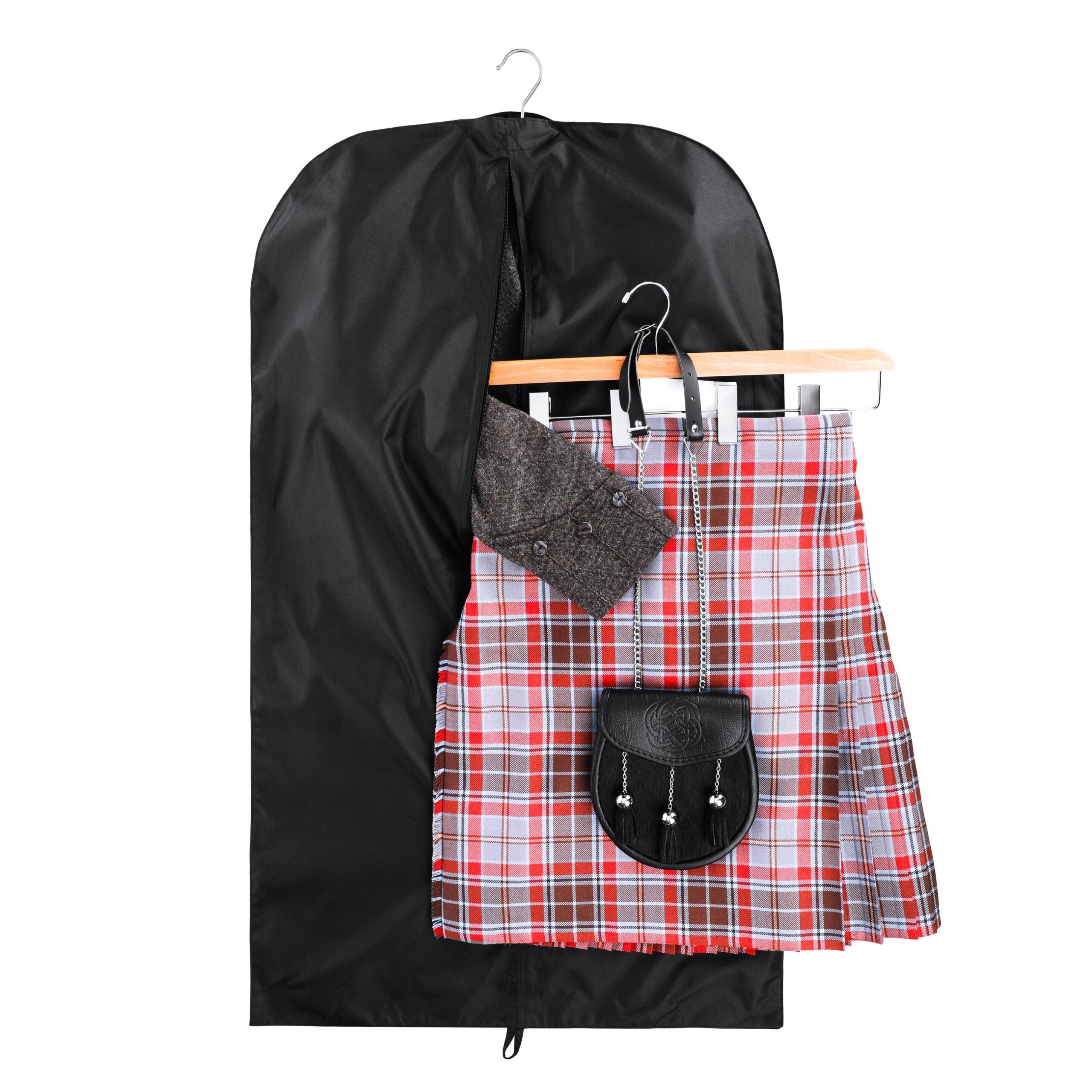 Mr Antony kilt outfit rain cover, main view