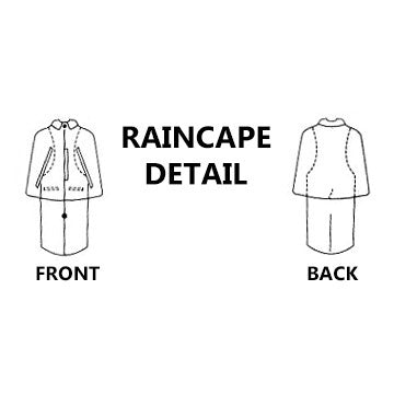 Ladies Tartan Trim Raincape — tartan trim detail