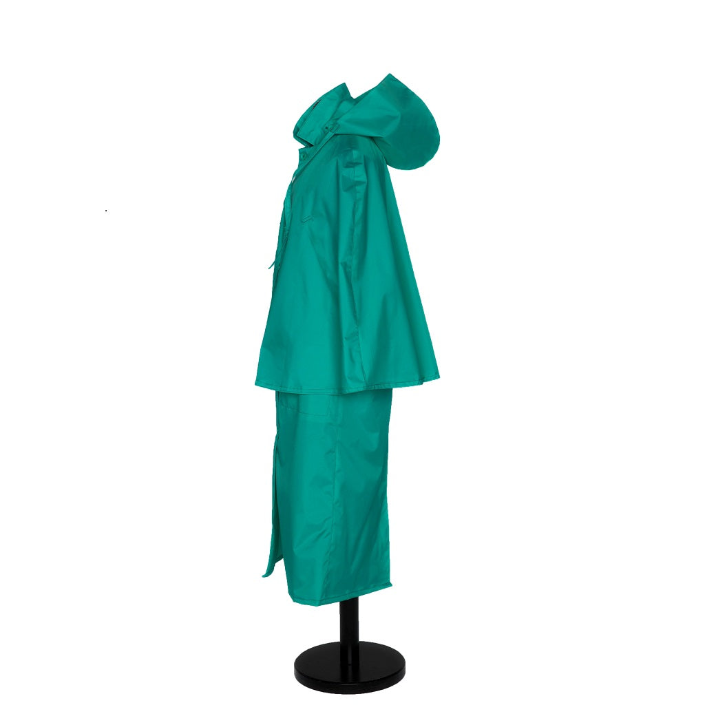 Mint Green Raincape side view