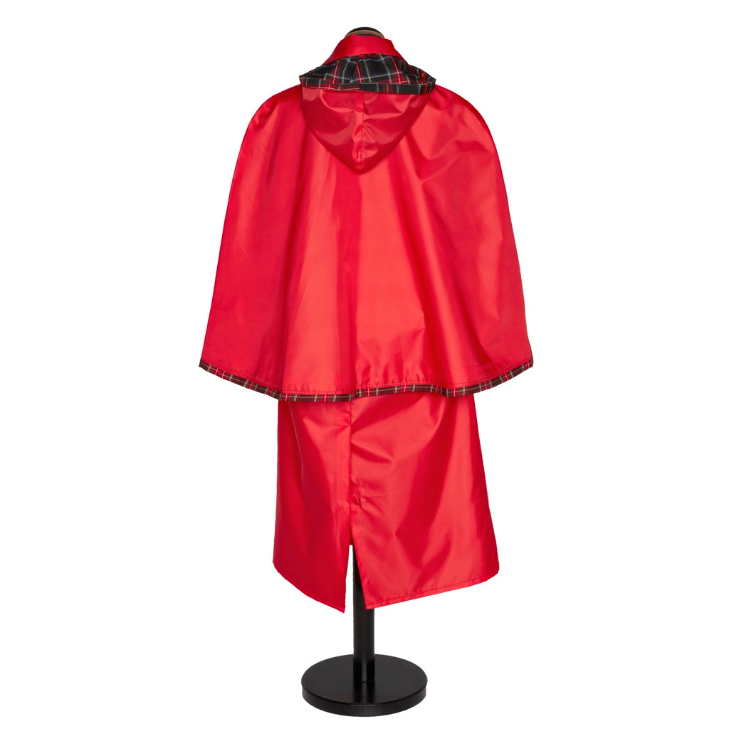 Ladies Tartan Trim Raincape