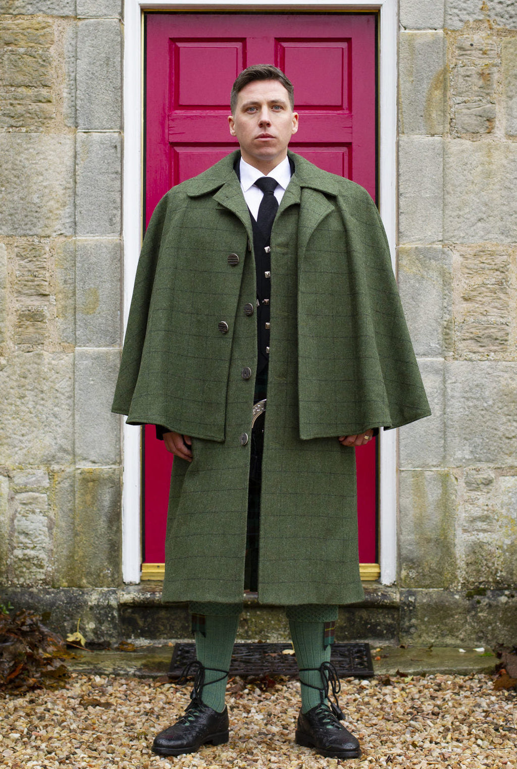 Tweed Inverness cape, main view